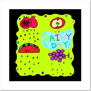 Rainy Day, Fruit Seed Rain Posters and Art